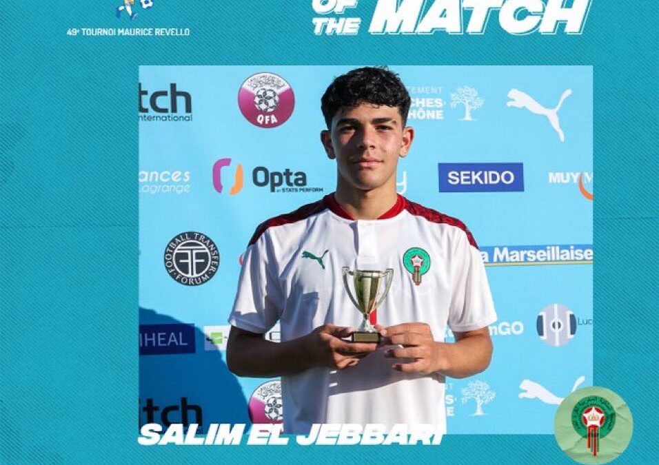 NT U20 : Salim El Jebbari was voted Man of the Match.