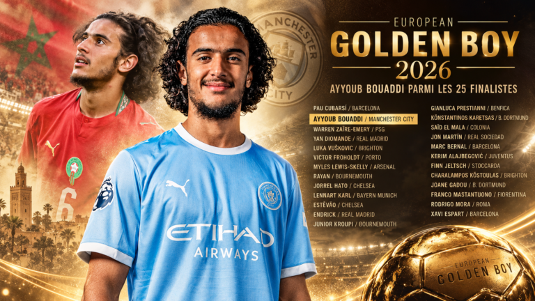 Golden Boy 2026 : Ayyoub Bouaddi retenu parmi les 25 finalistes